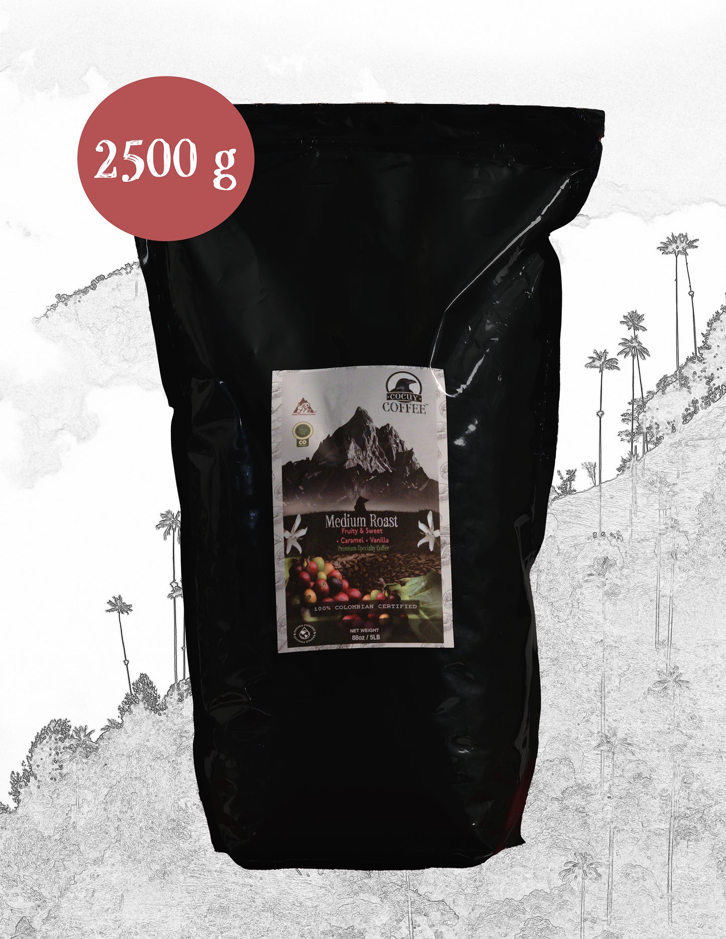 Bulk 88oz Medium Roast Colombian Coffee - Whole Bean | Cocuy Coffee